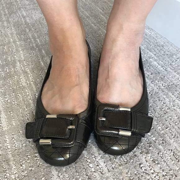NWOB FRANCO SARTO L-Chord Ballet Flats, Olive Flats, Buckle Flats, Fall Shoes - Picture 6 of 10